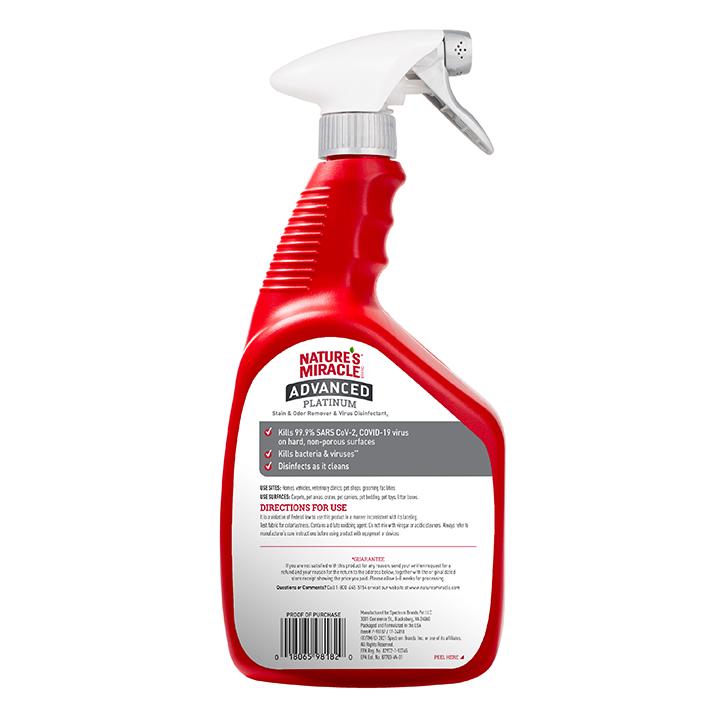 Nature s Miracle Advanced Platinum Stain And Odor Remover And